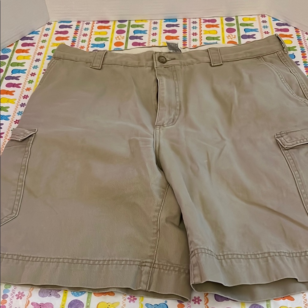 Van Heusen Tan Cargo Shorts Relaxed Fit